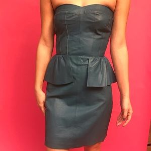 Rebecca Taylor fitted leather dress